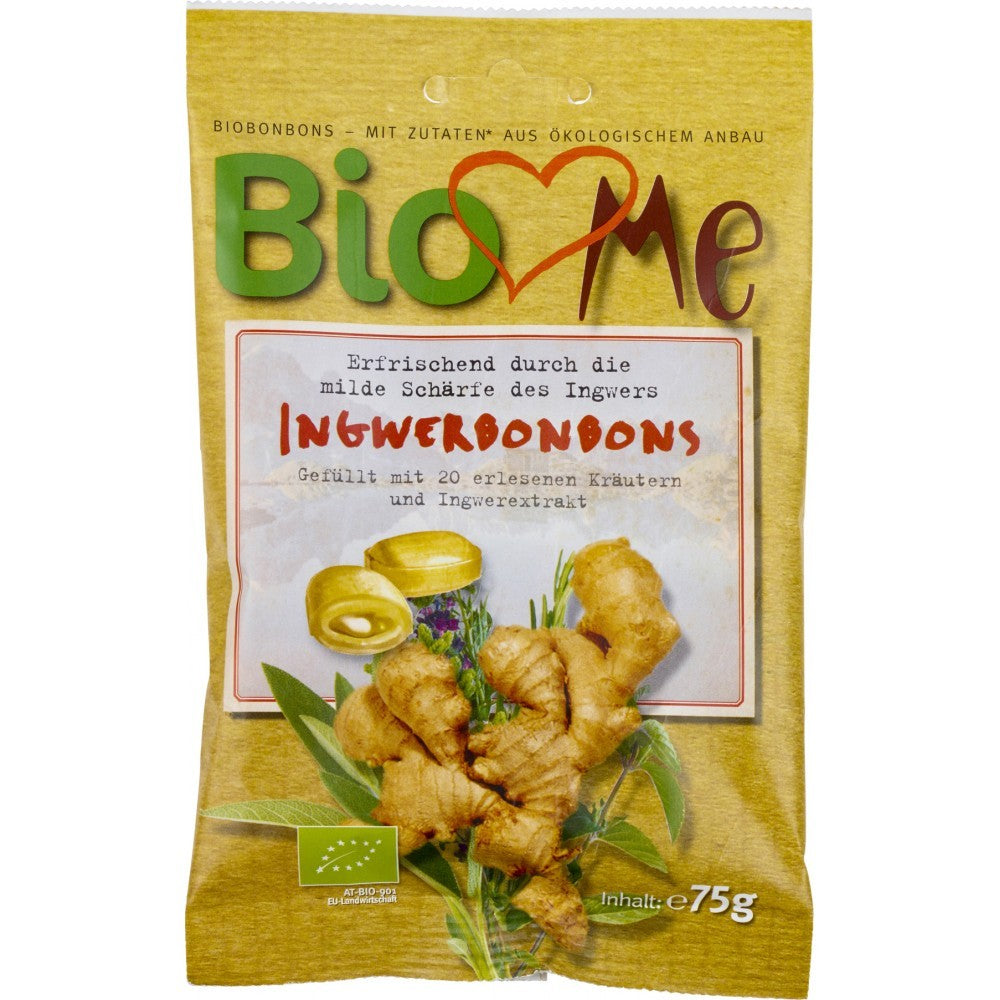 Bomboane cu ghimbir bio 75g BIO Loves Me