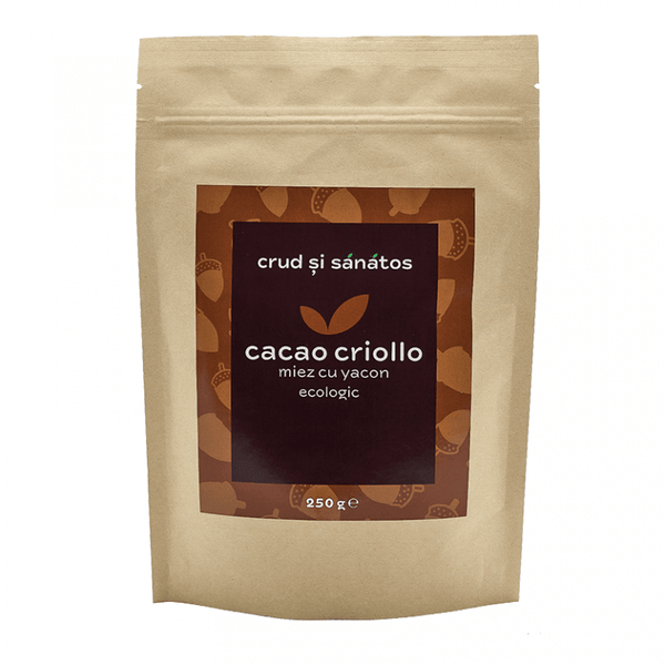  Cacao criollo miez cu yacon, bio, 250g, crud si sanatos