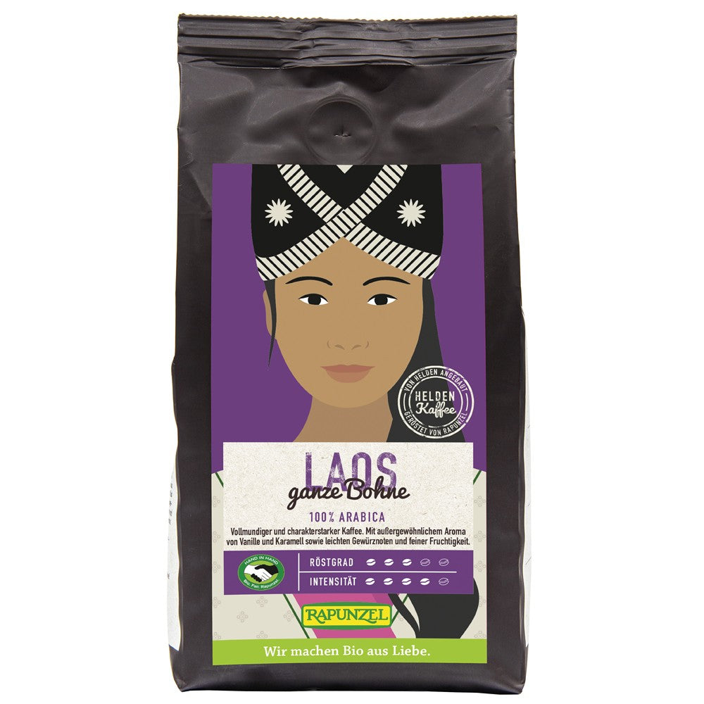 Cafea Arabica boabe Laos 250g Rapunzel