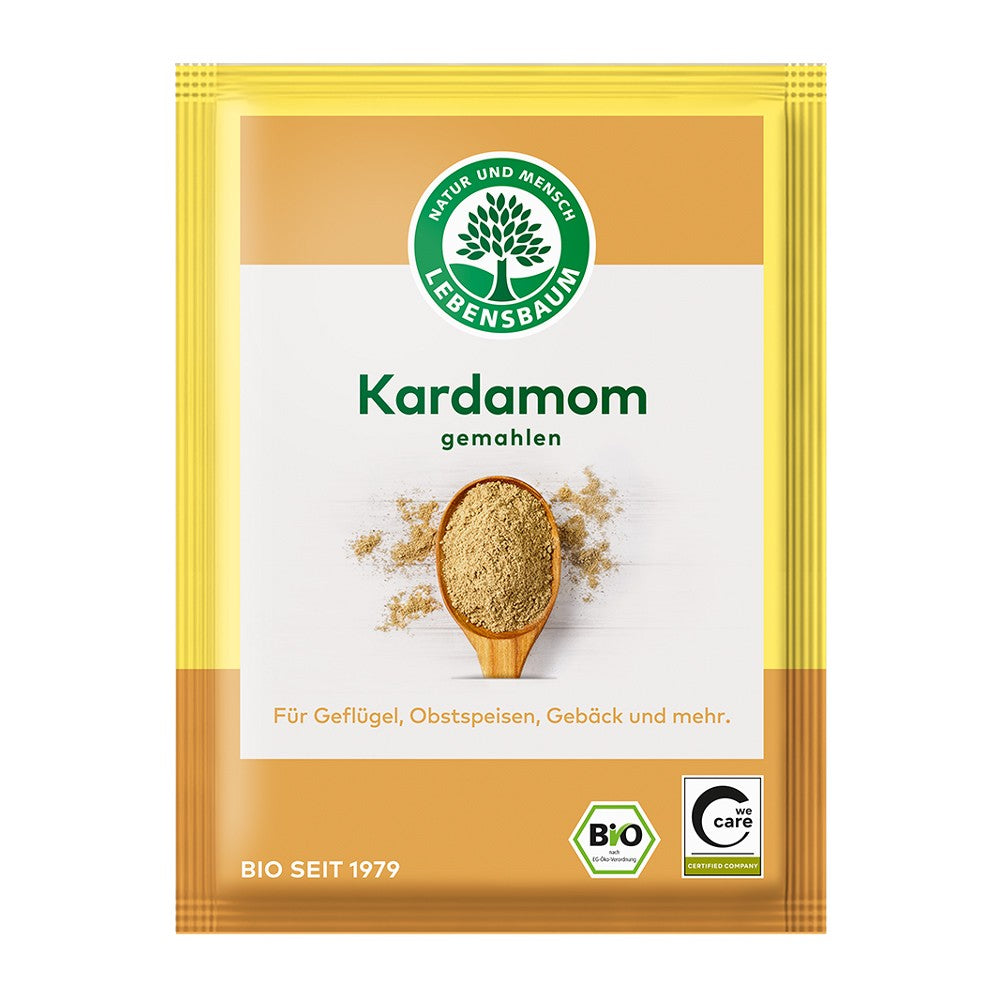 Cardamom ecologic macinat, 10g, lebensbaum