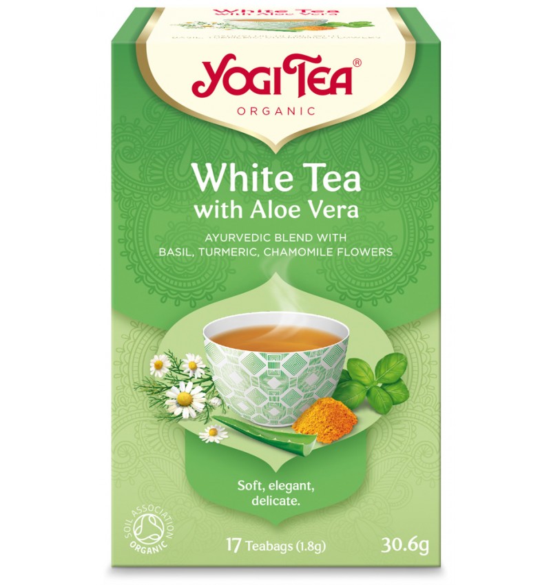 Ceai alb cu aloe vera, bio, 17 pliculete, 30.6gr, yogi tea 1