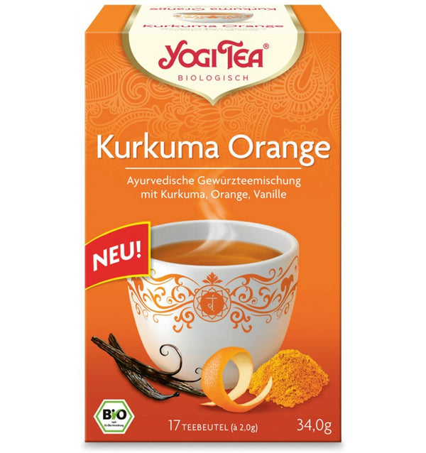  Ceai bio curcuma, portocale si vanilie, 34g yogi tea