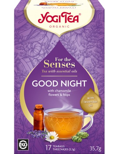 Ceai cu ulei esential, noapte buna, bio 35,7g, yogi tea 1