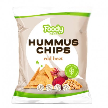 Chips Hummus cu Sfecla Rosie 50g Foody Free