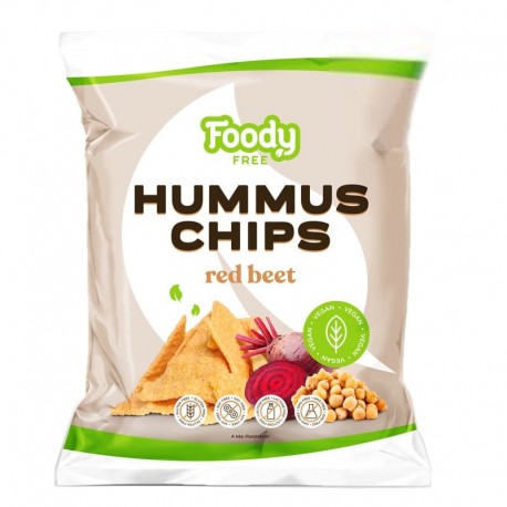  Chips hummus cu sfecla rosie 50g, foody free