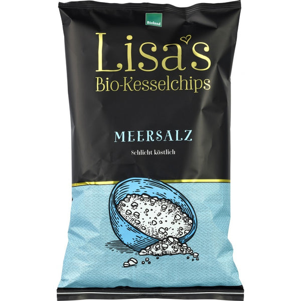  Chipsuri de cartofi cu sare de mare fara gluten, 125g, lisas