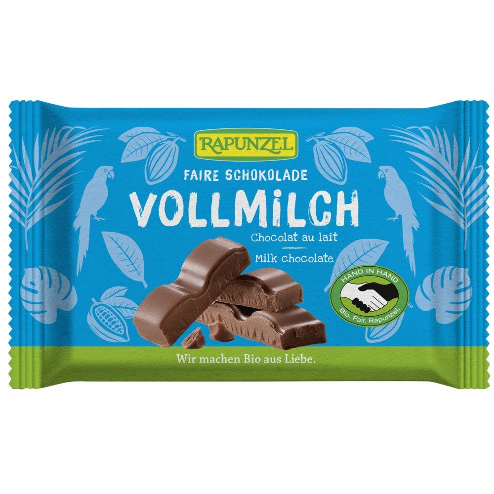 Ciocolata Bio Cristallino cu lapte integral HIH 100g Rapunzel