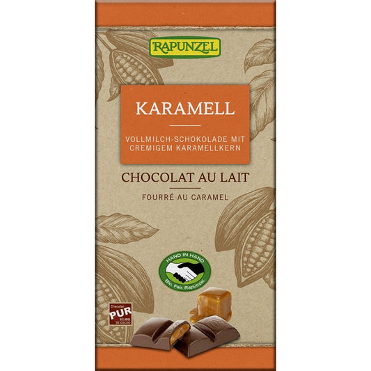 Ciocolata cu lapte si crema de caramel 100g Rapunzel