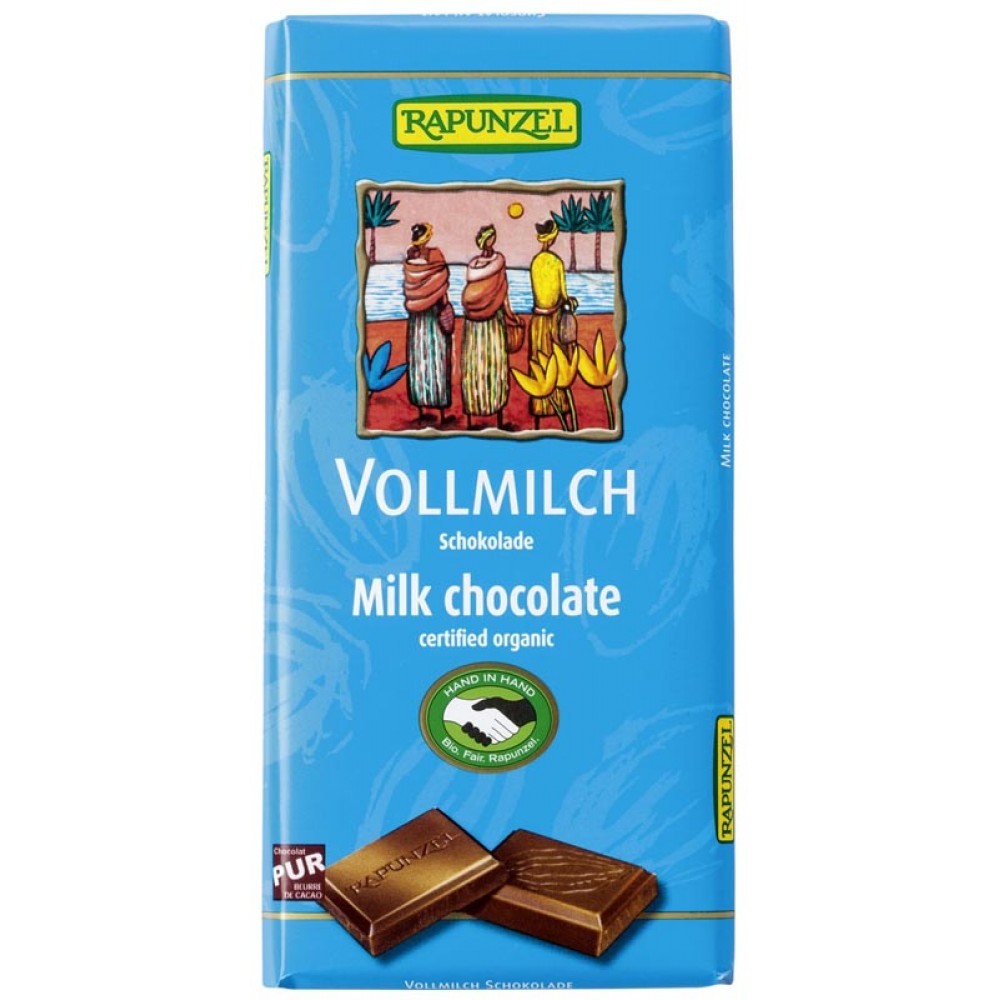 Ciocolata bio lapte integral HIH 100g Rapunzel