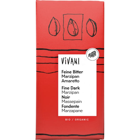Ciocolata neagra bio cu martipan amaretto 100g Vivani