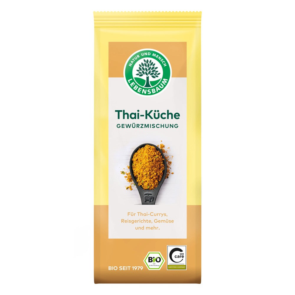 Condiment bio thailandez Lebensbaum 50g, galben, mix condimente naturale.