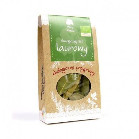 Condiment foi de dafin ecologic 10g Dary Natury, ambalaj carto-folie, verde și natural.