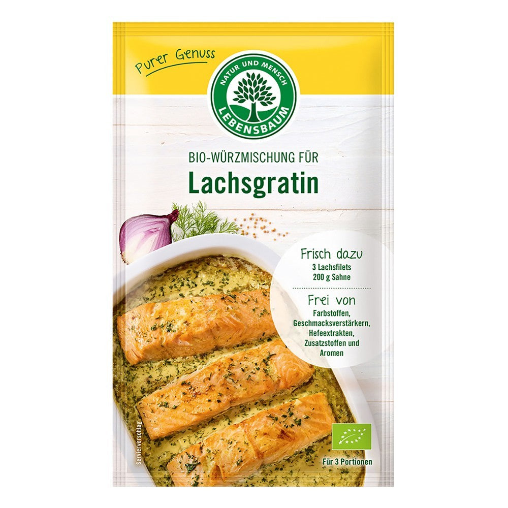 Condiment bio pentru gratinat somon 20g Lebensbaum