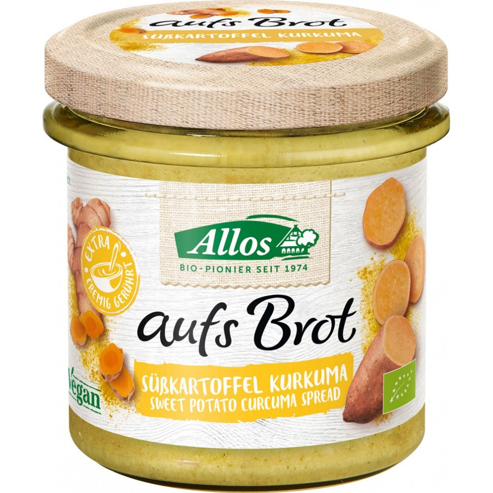 Crema tartinabila din cartof dulce si curcuma fara gluten, 140g, allos