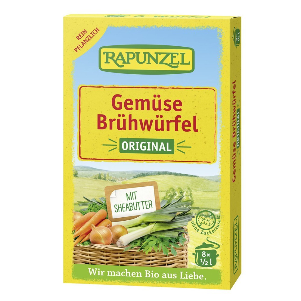 Cuburi de supa de legume bio original 84g Rapunzel