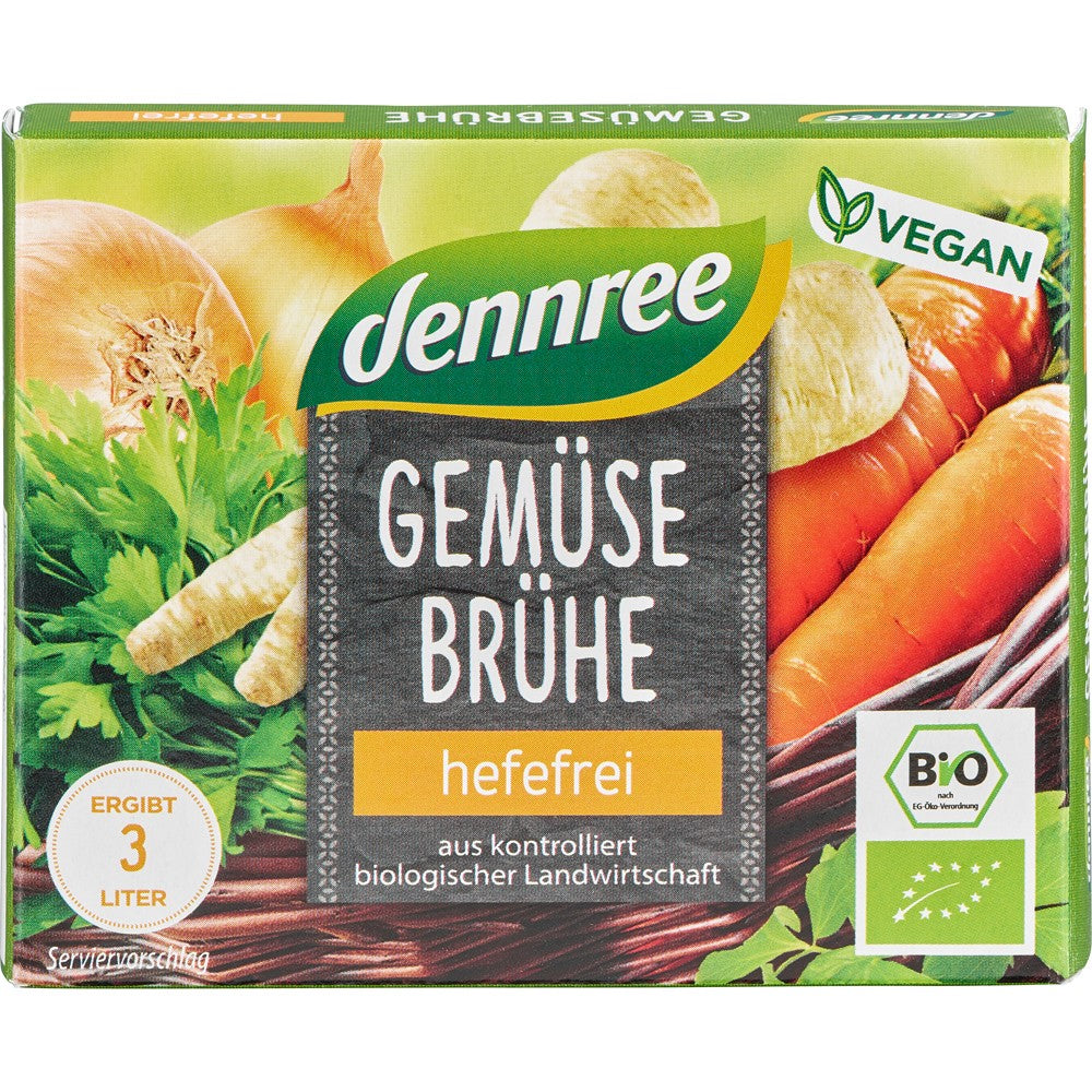 Cuburi pentru supa de legume fara drojdie 6 bucati 60g Dennree