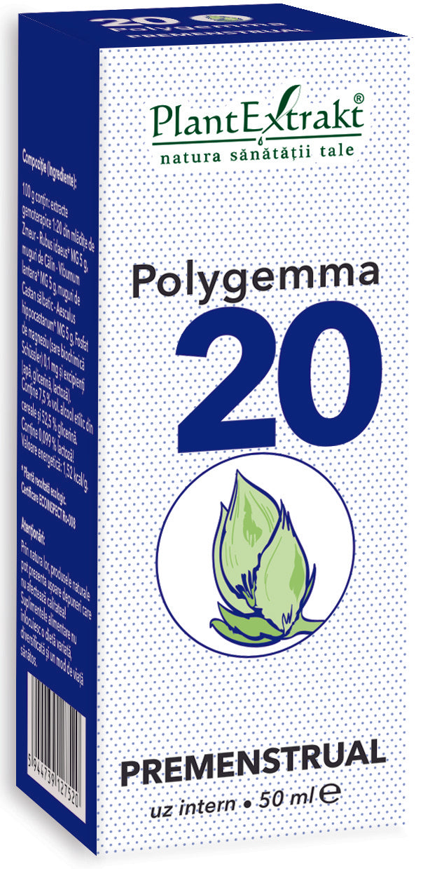 Polygemma 20, premenstrual, 50 ml, plantextrakt 1