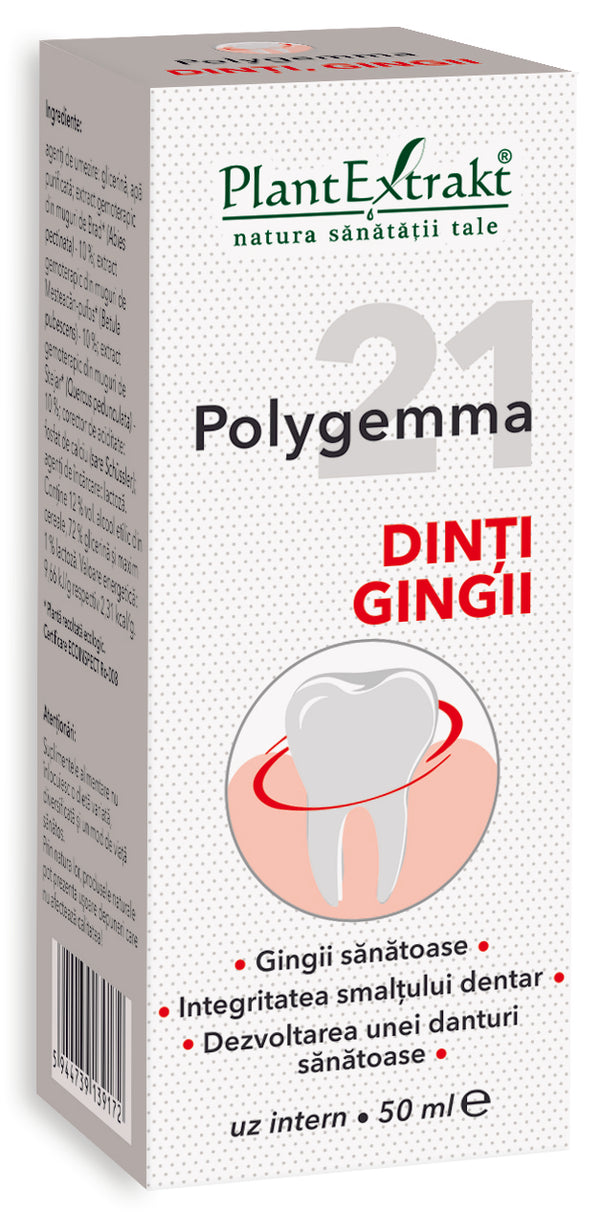  Polygemma 21 dinti, gingii, 50 ml, plantextrakt