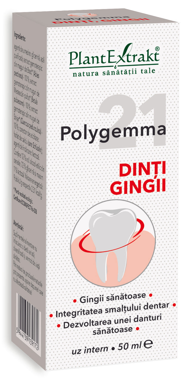 Polygemma 21 dinti, gingii, 50 ml, plantextrakt 1