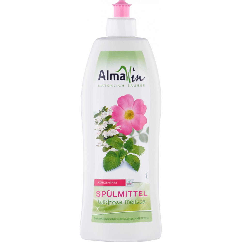 Detergent de vase organic cu trandafir salbatic si melisa  500ml AlmaWin