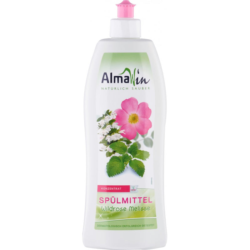 Detergent de vase organic cu trandafir salbatic si melisa , 500ml, almawin 1