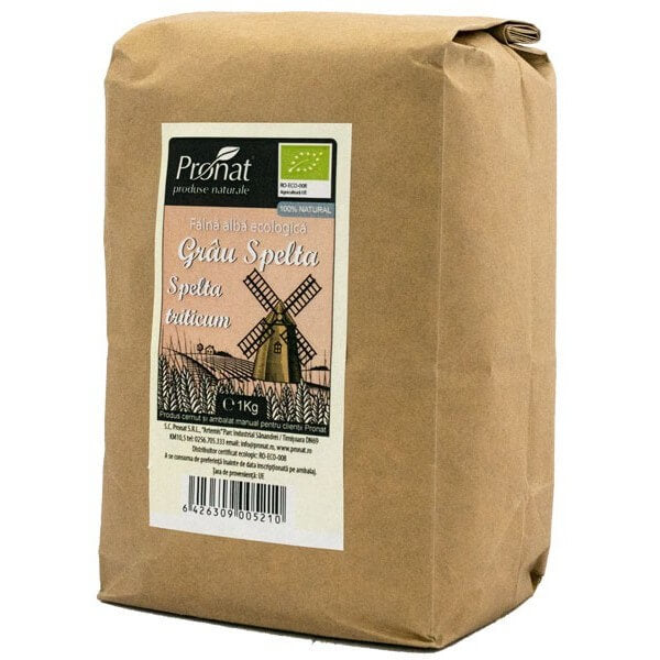 Faina alba de grau spelta (spelta triticum), bio, 1kg, pronat 1