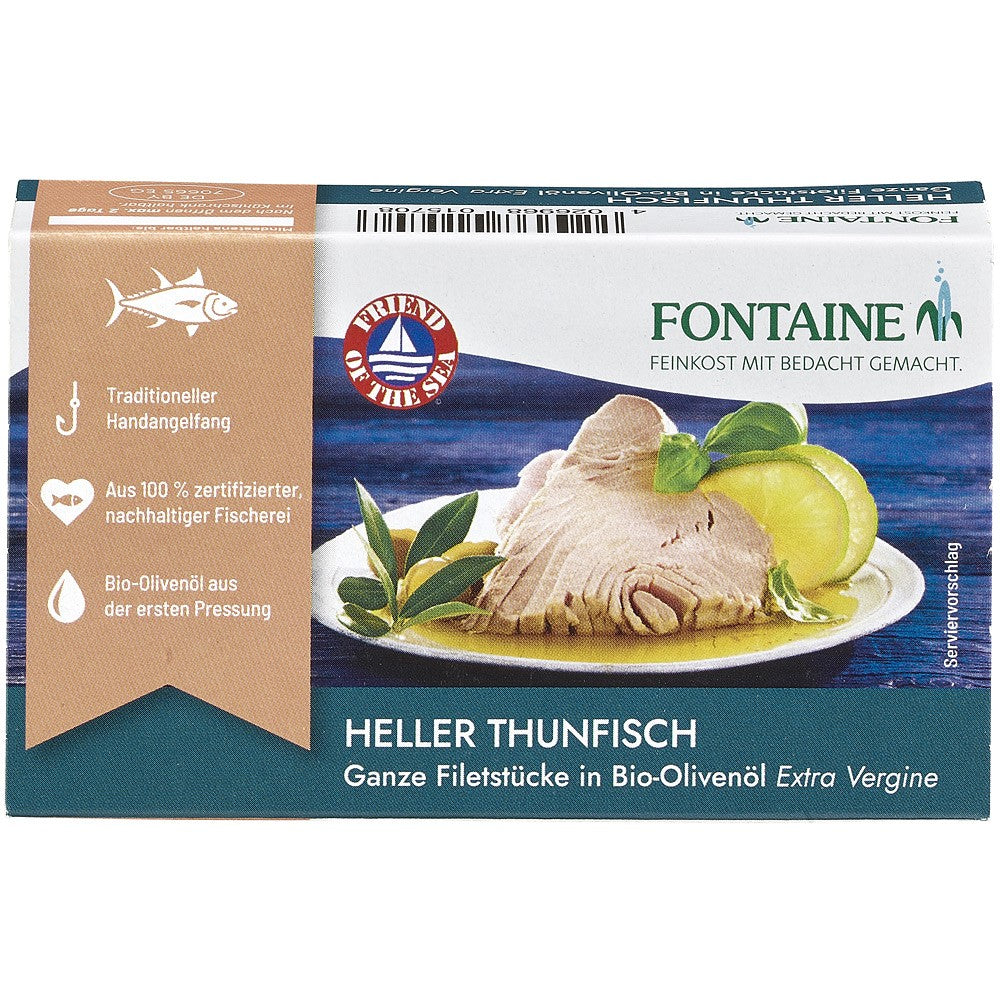 File de ton alb in ulei bio de masline 120g Fontaine