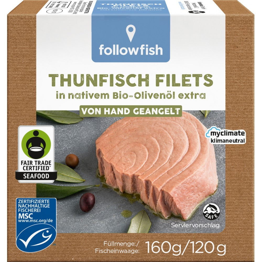 File de ton dungat in ulei de masline bio 160g Followfish