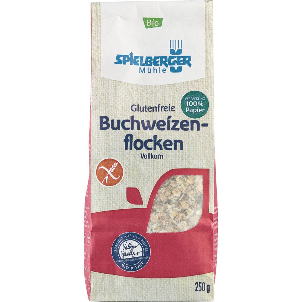 Fulgi de hrisca bio integrali fara gluten 250g Spielberger