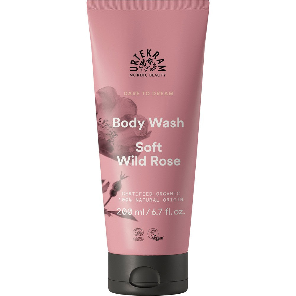 Gel de dus cu trandafir salbatic si aloe vera 200ml Urtekram