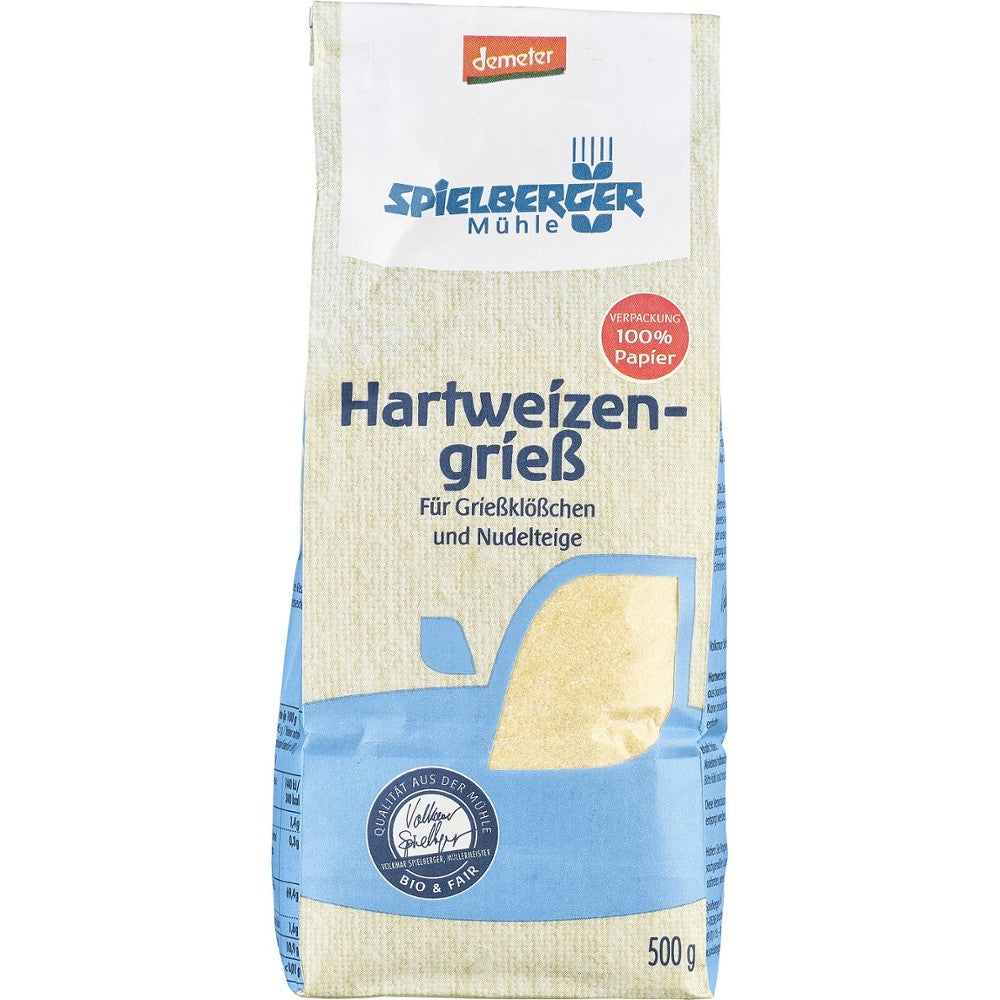 Gris bio din grau dur Demeter ecologica 500g Spielberger