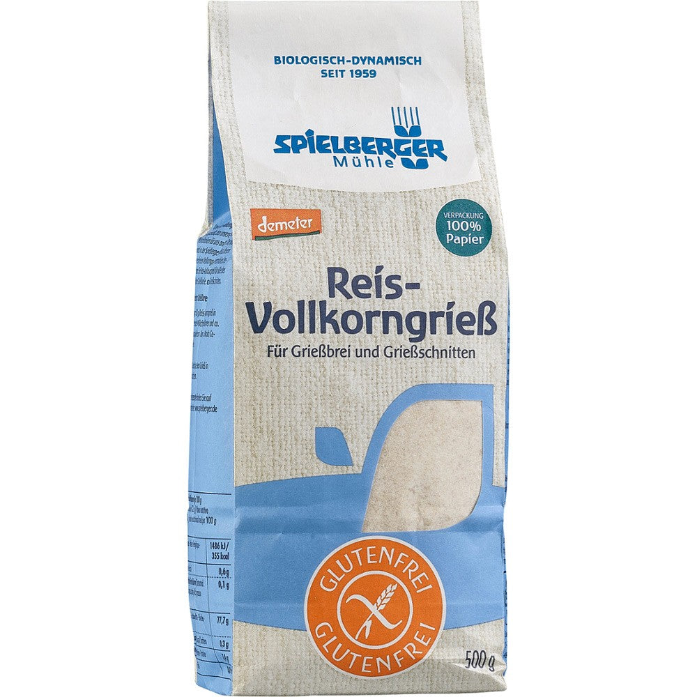 Gris din orez bio FARA GLUTEN Demeter 500g Spielberger