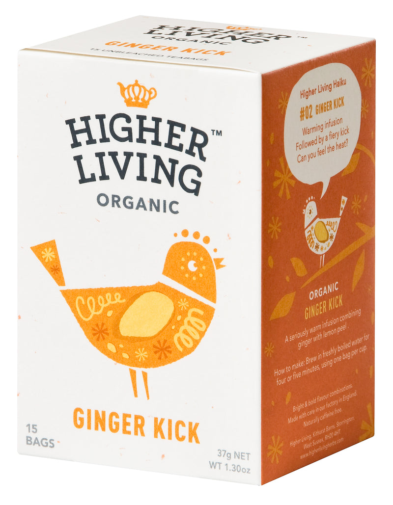 Ceai ginger kick, eco, 15 plicuri, Higher Living                                                     1