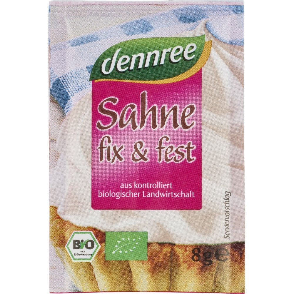 Intaritor pentru frisca 4x8g bio Dennree, 32g
