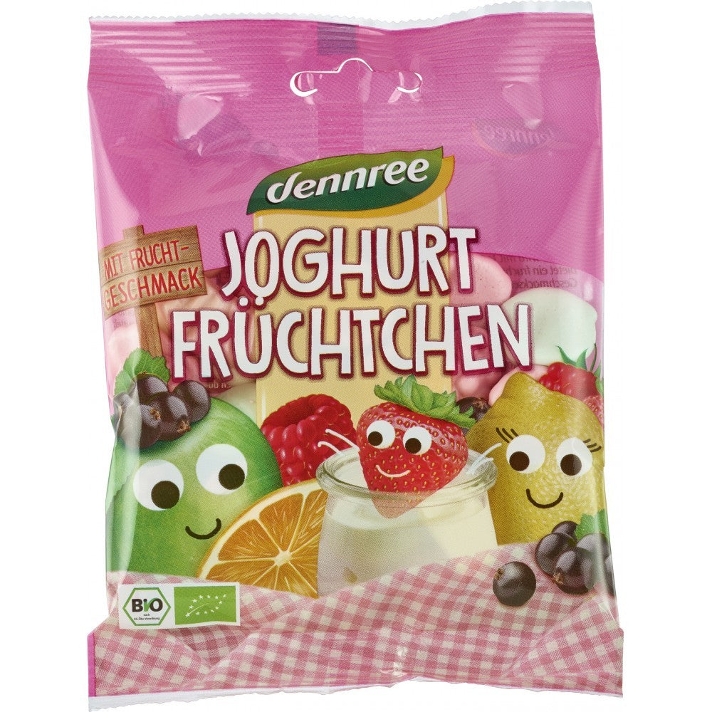 Jeleuri cu iaurt si fructe ecologice 90g Dennree