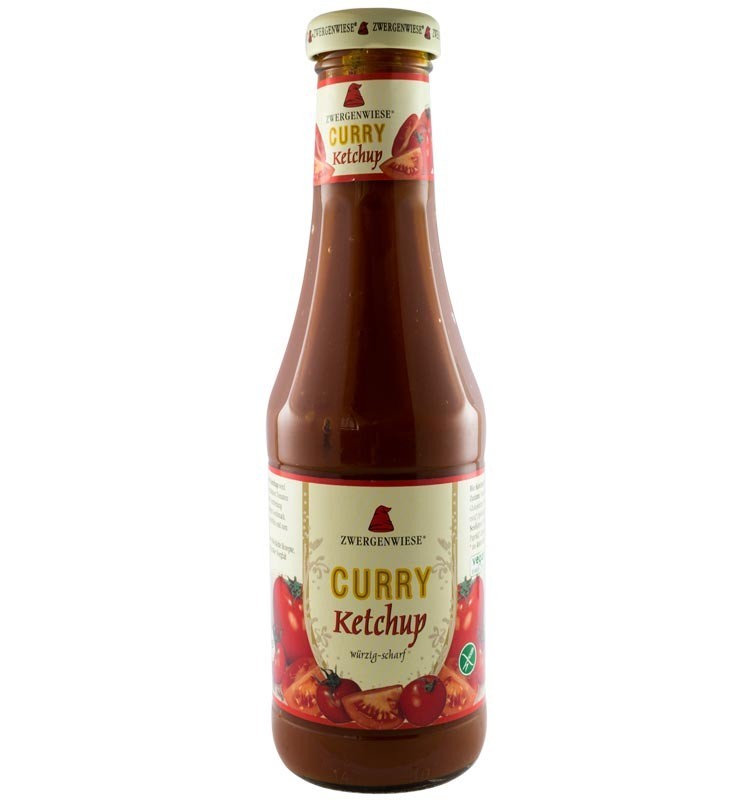 Ketchup din piure de rosii cu curry, bio, 500 ml, zwergenwiese 1