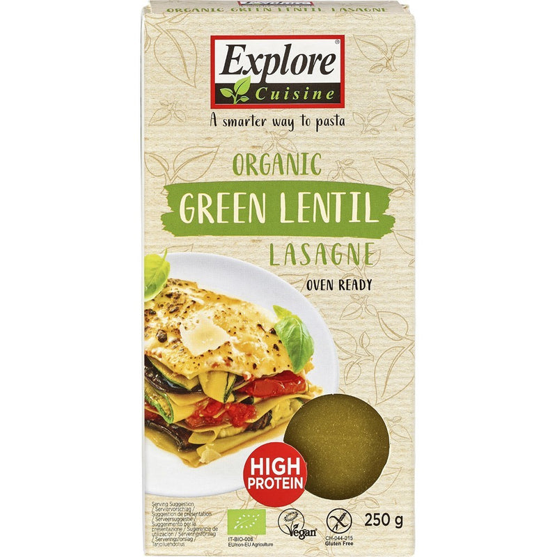 Lasagna din linte verde bio fara gluten, 250g, explore cuisine 1