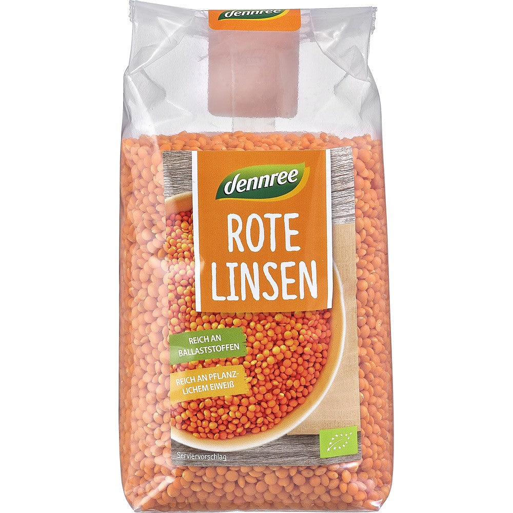 Linte rosie boabe 500g Dennree