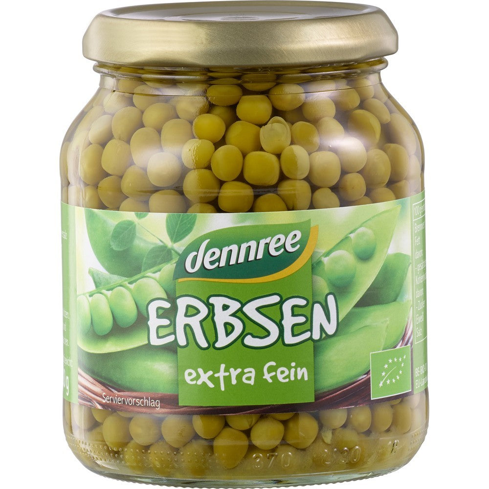 Mazare extra fina la borcan 350g Dennree