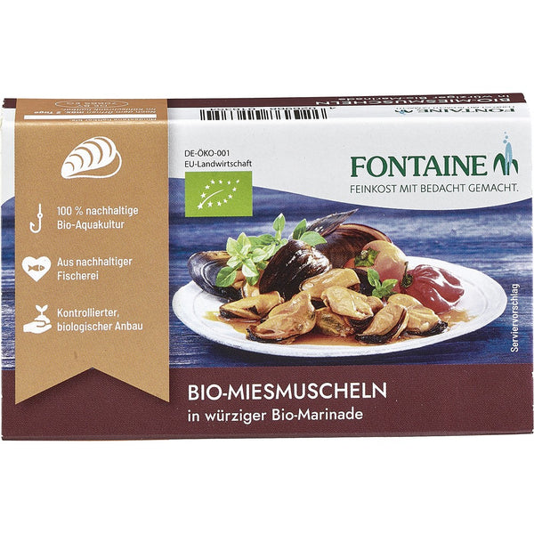  Midii bio in sos picant, 120g, fontaine