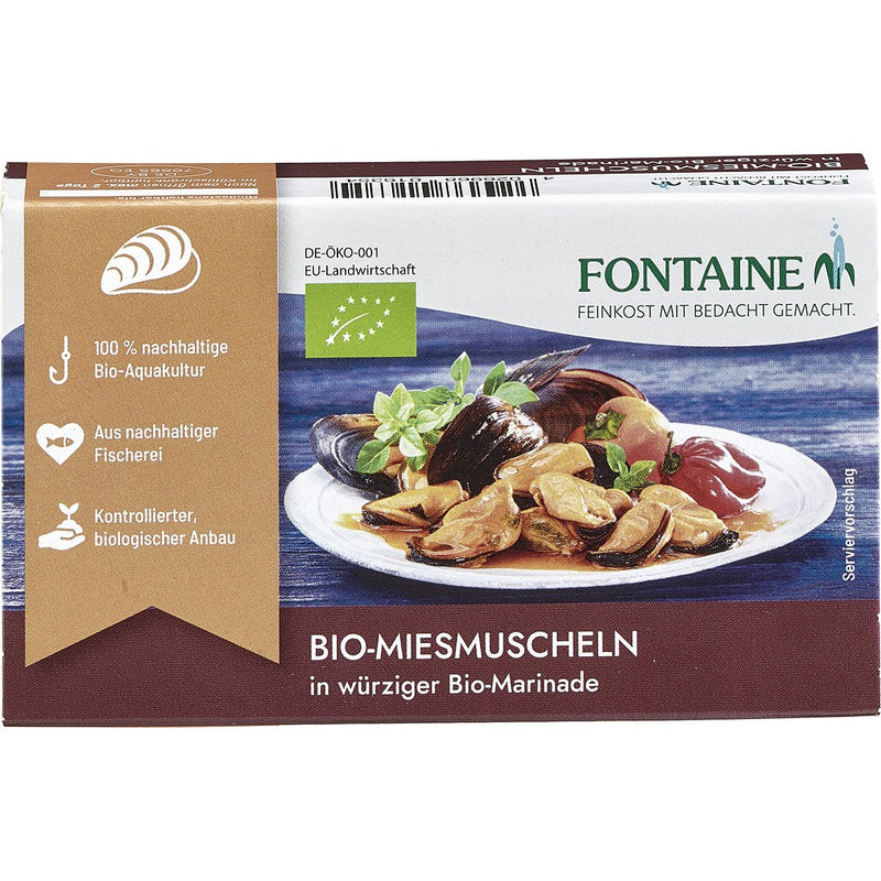 Midii bio in sos picant, 120g, fontaine 1