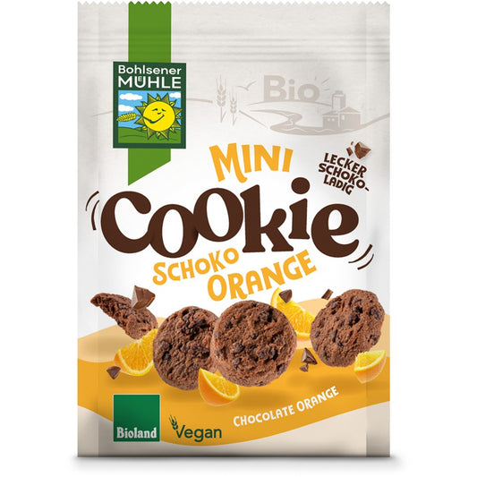 Mini biscuiti cu ciocolata si portocale bio 125g Bohlsener Muehle