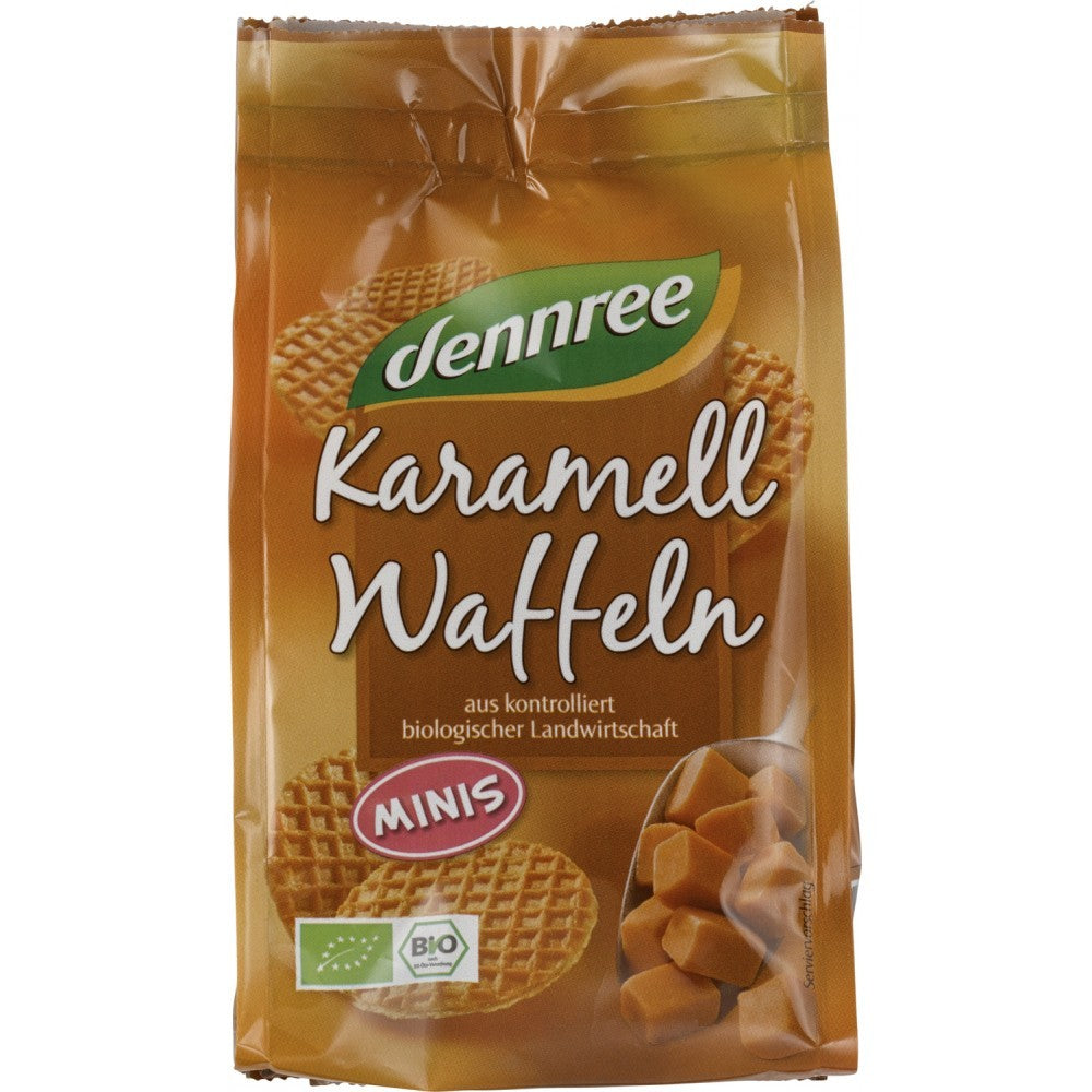 Mini vafe bio cu caramel, dennree