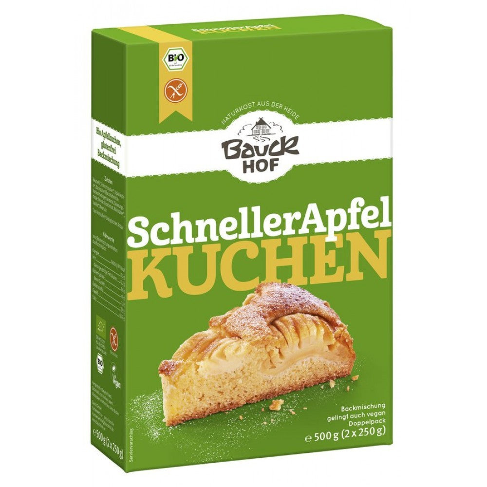 Mix de faina bio pentru placinta rapida cu mere fara gluten 500g BauckHof
