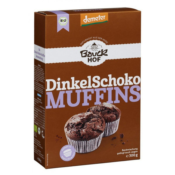  Mix din spelta pentru muffins cu ciocolata demeter bio, 300g, bauckhof