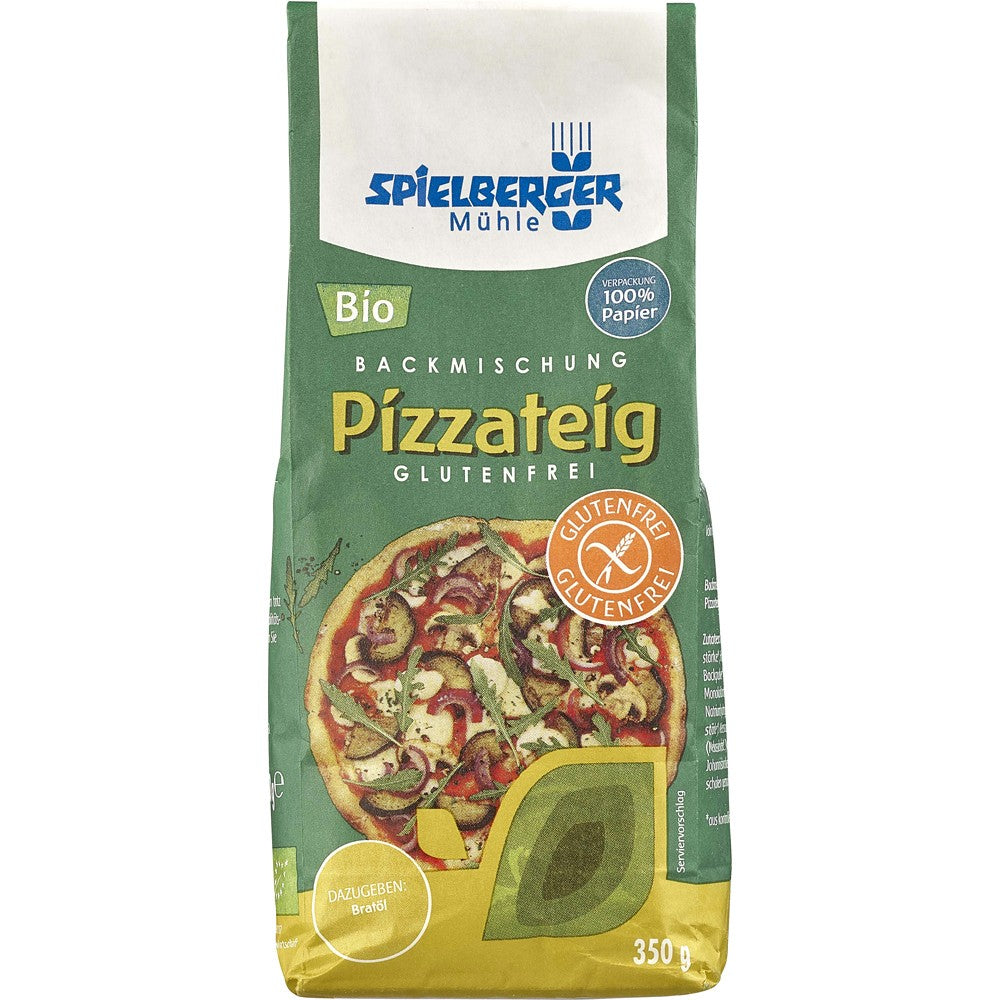 Mix de faină fără gluten pentru aluat de pizza, ambalaj verde, 350g Spielberger