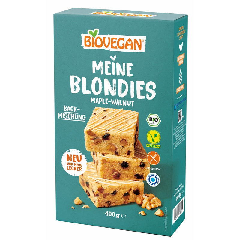 Mix pentru blondies cu nuci si zahar de artar fara gluten, 400g, biovegan 1