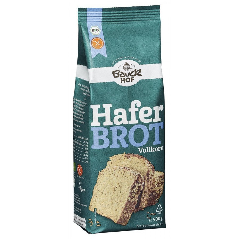 Mix pentru paine din ovaz integral fara gluten bio, bauckhof