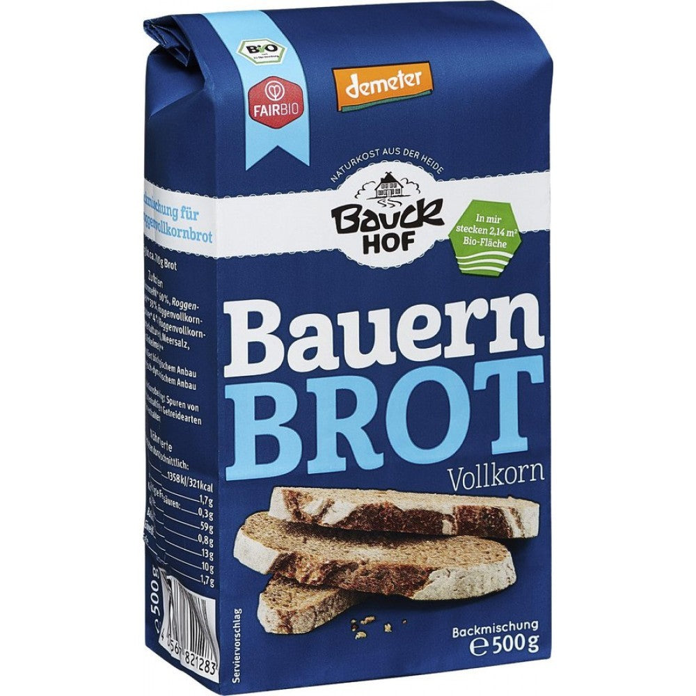 Mix pentru paine taraneasca integrala bio, 500g, bauckhof