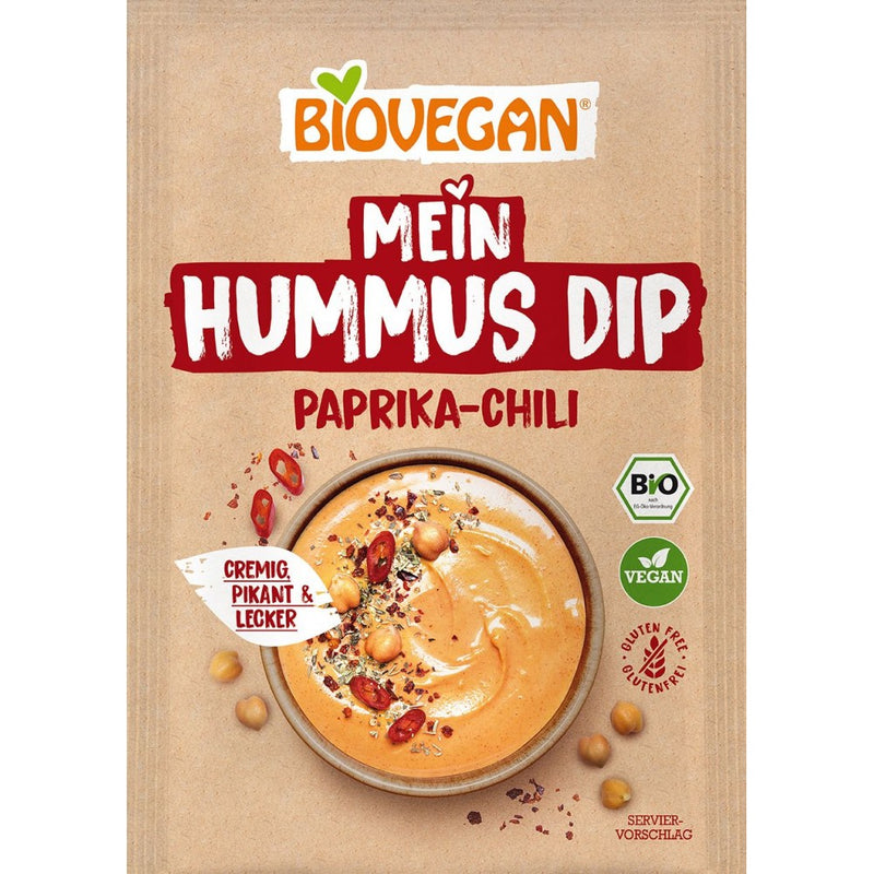 Mix pentru sos humus dip cu ardei si chili fara gluten bio, 55g, biovegan 1